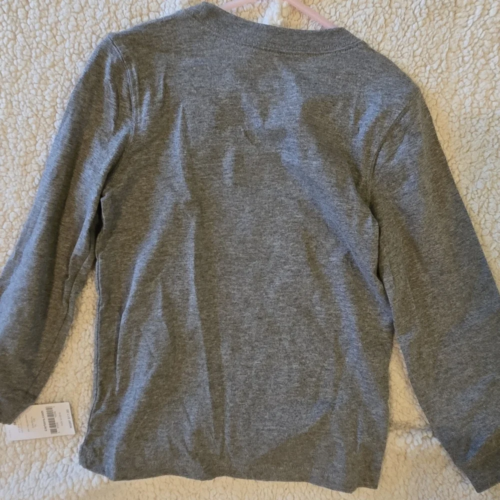 Carter's Boys Gray Long Sleeve Tee with Polar Bear Design 5t